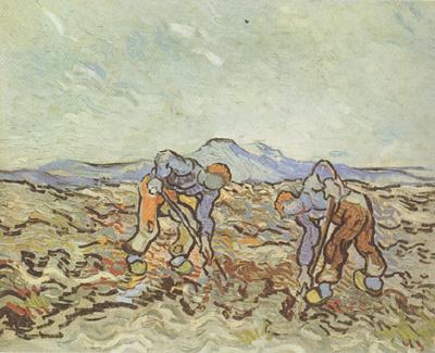 Vincent Van Gogh Peasants Lifting Potatoes (nn04) Norge oil painting art